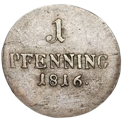 1 Pfenning - Maximilian I Joseph back