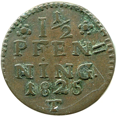 1½ Pfenning - Paul Alexander Leopold II back