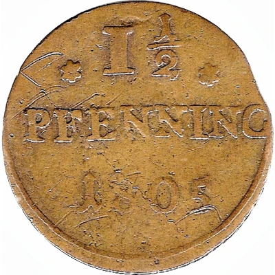 1½ Pfenning back