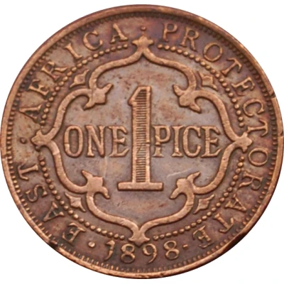 1 Pice - Victoria East Africa Protectorate back