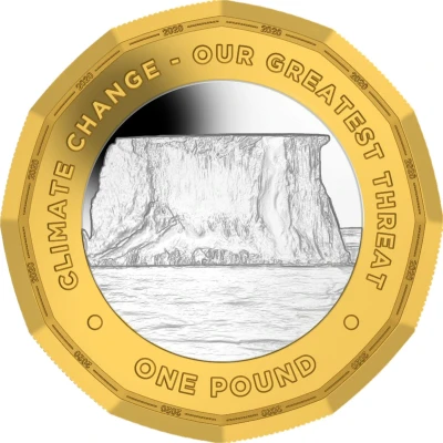 1 Pound - Elizabeth II Climate change; Silver back