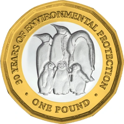 1 Pound - Elizabeth II Environmental protection; Silver back