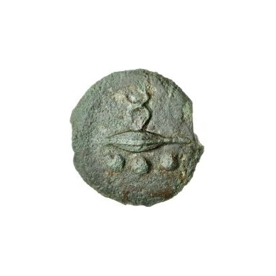 1 Quadrans Dots below; with caduceus 301 BC - 201 BC front