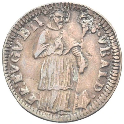 1 Quattrino - Clement XII St. Ubaldo - standing, bare head ND back