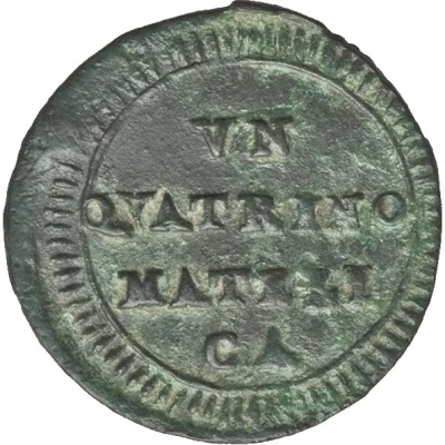 1 Quattrino - Pius VI ND back