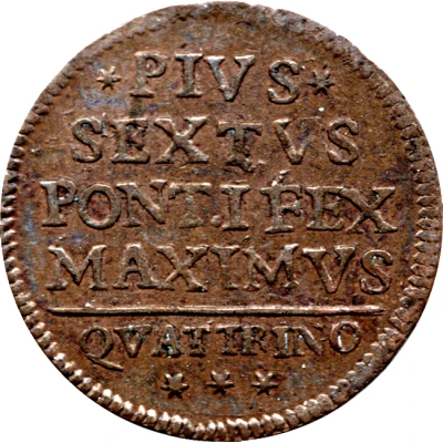 1 Quattrino - Pius VI front