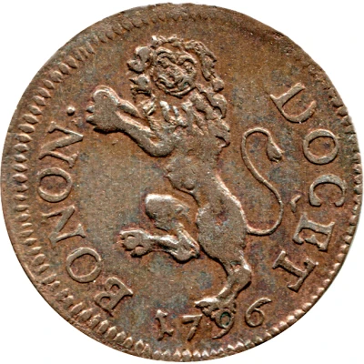 1 Quattrino - Pius VI back