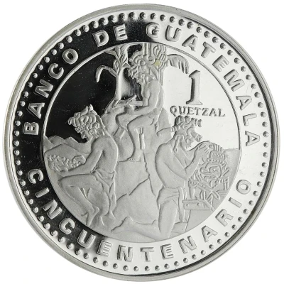 1 Quetzal National Bank of Guatemala back