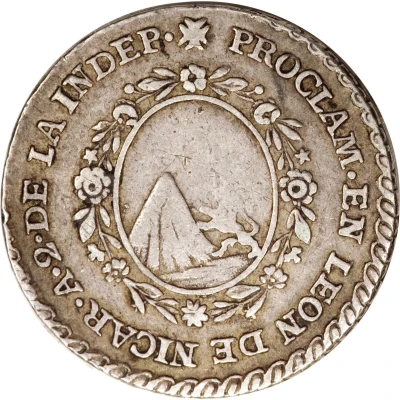 1 Real - Agustín I Proclamation coinage back