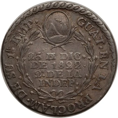 1 Real - Agustín de Iturbide Proclamation Coinage back