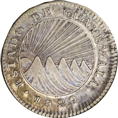 1 Real Central American Republic - Provisional Coinage front