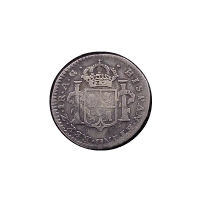 1 Real - Ferdinand VII Zacatecas - Royalist Coinage back