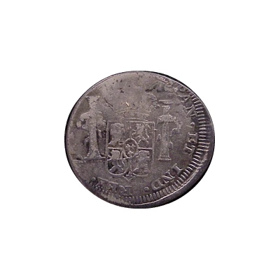 1 Real - Ferdinand VII Zacatecas - Royalist Coinage back