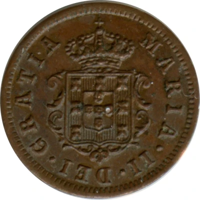 1 Real - Maria II Colonial Coinage front