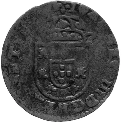 1½ Réis - Pedro V Countermark "Small Crown" over 1 ½ Real, Portugal/João IV ND back