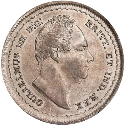 1 Rupee 1834 Latin Pattern front