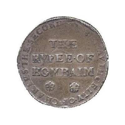 1 Rupee - Charles II Bombay front