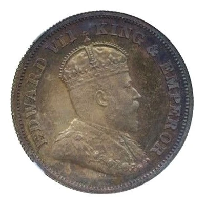 1 Rupee - Edward VII Straits Settlements Pattern Mule; Modernised 2nd Style front