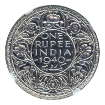 1 Rupee - George VI Sterling Proof Issue back