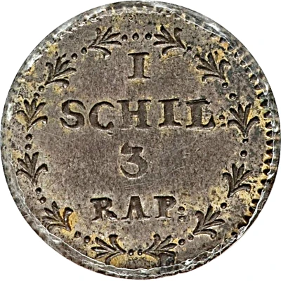 1 Schilling / 3 Rappen back