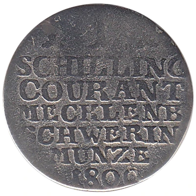 1 Schilling Courant - Frederick Francis I back