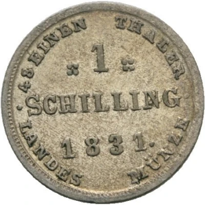 1 Schilling - Frederick Francis I back