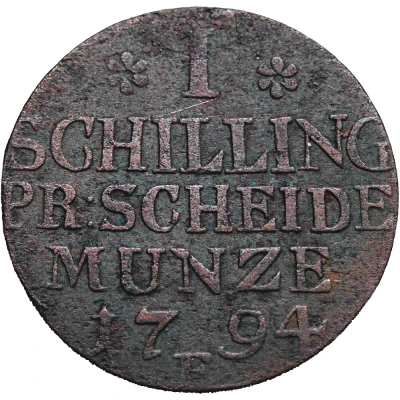 1 Schilling - Frederick William II back