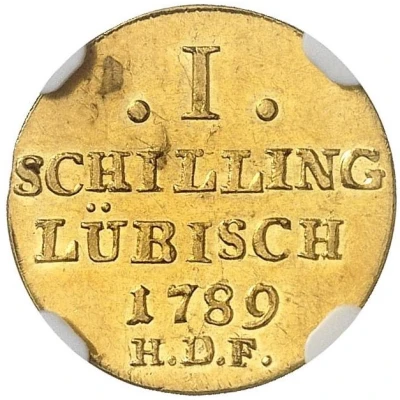 1 Schilling Gold Pattern back