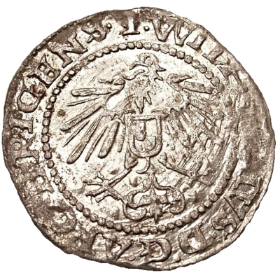 1 Schilling - Heinrich von Galen and Wilhelm von Brandenburg Riga; bumpy top with regular sides back