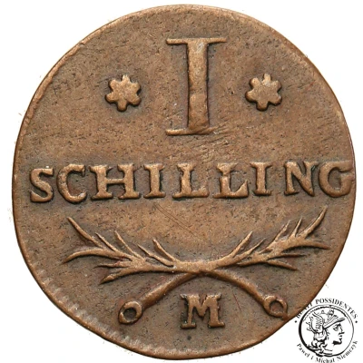 1 Schilling - Marshal Lefebvre French Occupation back