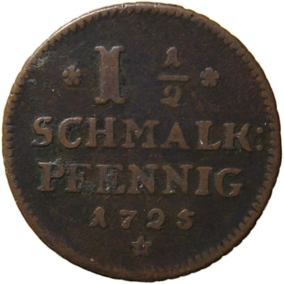 1½ Schmalk Pfennig - Charles back