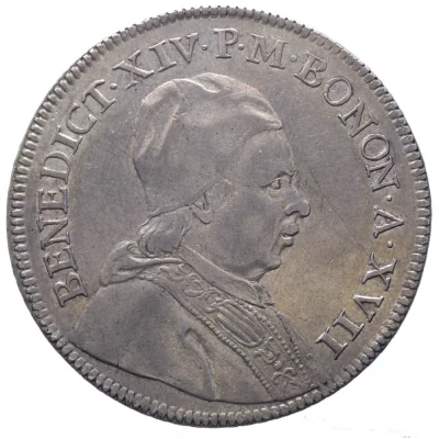 1 Scudo Bolognese - Benedict XIV front