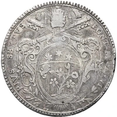 1 Scudo - Pius VI front