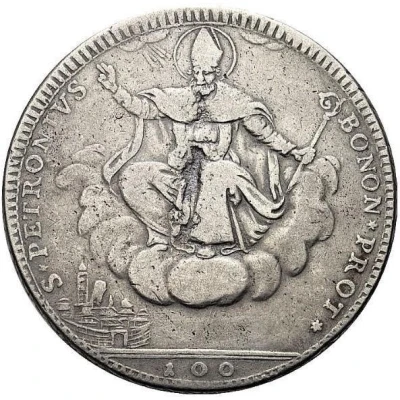 1 Scudo Romano - Pius VI back