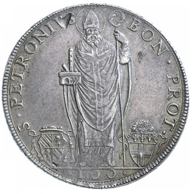 1 Scudo Romano of 100 Baiocchi - Pius VI Vice-legate Mariano D'Aquino back