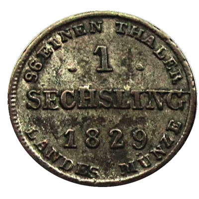 1 Sechsling - Frederick Francis I back