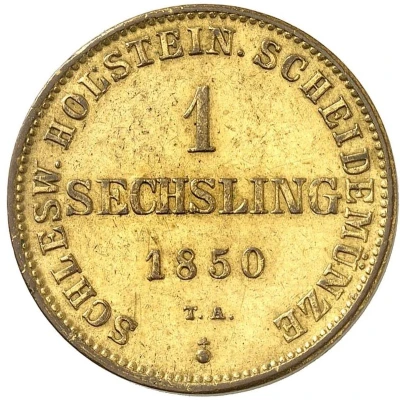 1 Sechsling Provisional Government Coinage; Pattern back