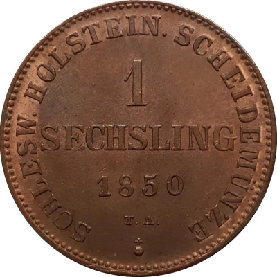 1 Sechsling Provisional Government Coinage back