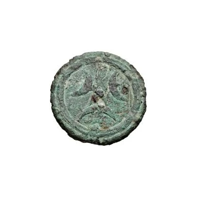 1 Semis Archaic wheel / Crescents 240 BC - 225 BC back