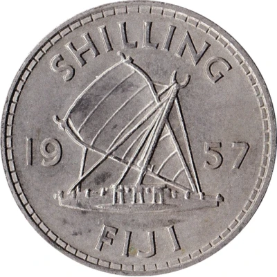 1 Shilling - Elizabeth II 1st portrait back