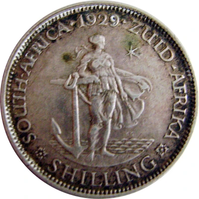 1 Shilling - George V Shilling; Zuid Afrika back