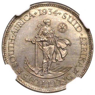 1 Shilling - George V Suid Afrika; Pattern back