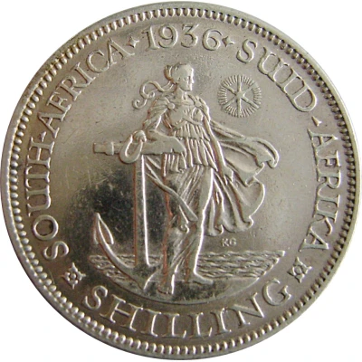 1 Shilling - George V Suid Afrika back