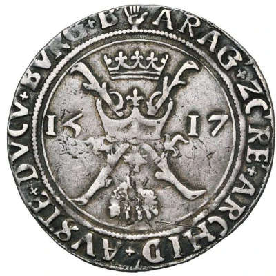 1 Silver Real - Charles V with Joanna back