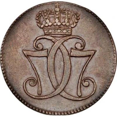 1 Skilling Dansk - Christian VII front