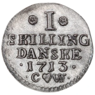 1 Skilling Dansk - Frederik IV back