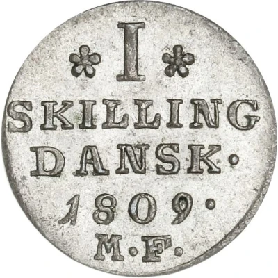 1 Skilling Dansk - Frederik VI back