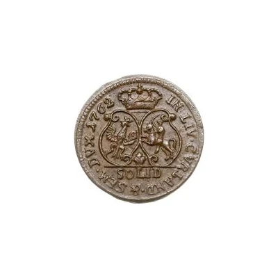 1 Solidus - Carl of Saxony Mitau; curved shield back