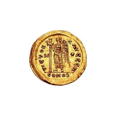 1 Solidus In the name of Anastasius I; Reverse legend ending with monogram back