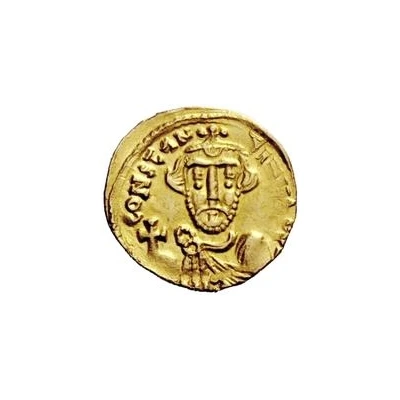 1 Solidus In the name of Constans II; Spoleto; with symbol front